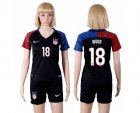 Womens USA #18 Wood Away Soccer Country Jersey