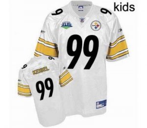 pittsburgh steelers #99 keisel 09 superbowl youth white