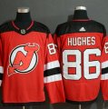 Devils #86 Jack Hughes Red Adidas Jersey