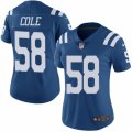 Women's Nike Indianapolis Colts #58 Trent Cole Limited Royal Blue Rush NFL Jersey