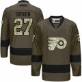 Mens Reebok Philadelphia Flyers #27 Boyd Gordon Authentic Green Salute to Service NHL Jersey