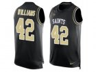 Mens Nike New Orleans Saints #42 Marcus Williams Limited Black Player Name & Number Tank Top NFL Jersey