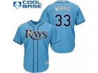 Youth Tampa Bay Rays #33 Derek Norris Replica Light Blue Alternate 2 Cool Base MLB Jersey