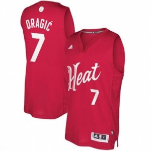 Mens Adidas Miami Heat #7 Goran Dragic Authentic Red 2016-2017 Christmas Day NBA Jersey