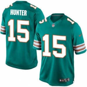 Mens Nike Miami Dolphins #15 Justin Hunter Limited Aqua Green Alternate NFL Jersey