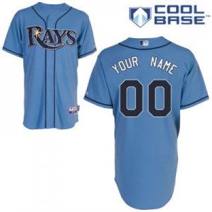 Customized Tampa Bay Rays Jersey Light Blue 2010 Cool Base Baseball