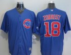 Chicago Cubs #18 Ben Zobrist Blue New Cool Base Stitched Baseball Jersey