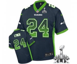 2015 Super Bowl XLIX nike youth nfl jerseys seattle seahawks #24 marshawn lynch blue[Elite drift fashion]