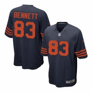 Men\'s Nike Chicago Bears #83 Martellus Bennett Game Navy Blue 1940s Throwback Alternate NFL Jersey