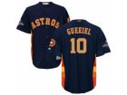 Men Houston Astros #10 Yuli Gurriel Navy 2018 Gold Program Cool Base Stitched Baseball Jersey