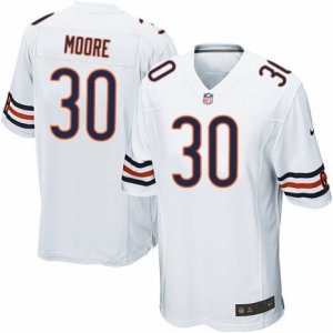 Men\'s Nike Chicago Bears #30 D.J. Moore Game White NFL Jersey