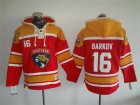 Panthers #16 Aleksander Barkov Red All Stitched Hooded Sweatshirt