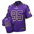 Nike Minnesota Vikings #95 Sharrif Floyd Purple Jersey(Elite Drift Fashion)