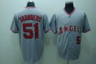 mlb los angeles angels #51 saunders grey