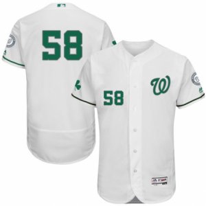Mens Majestic Washington Nationals #58 Jonathan Papelbon White Celtic Flexbase Authentic Collection MLB Jersey