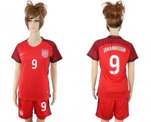 2017-18 USA 9 JOHANNSSON Women Away Soccer Jersey