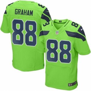 Nike Seattle Seahawks #88 Jimmy Graham Green Mens Stitched NFL Elite Rush Jersey