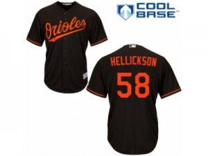 Youth Majestic Baltimore Orioles #58 Jeremy Hellickson Replica Black Alternate Cool Base MLB Jersey