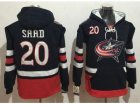 Columbus Blue Jackets #20 Brandon Saad Navy Blue Name & Number Pullover NHL Hoodie