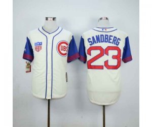 mlb jerseys chicago cubs #23 sandberg white[2015 new]