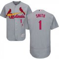 St.Louis Cardinals #1 Ozzie Smith Grey Flexbase Authentic Collection Stitched Baseball Jersey