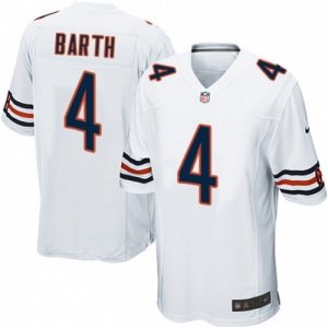 Mens Nike Chicago Bears #4 Connor Barth Game White NFL Jersey