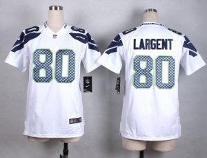 Women Nike Seattle Seahawks #80 Steve Largent white jerseys
