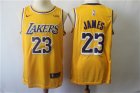 Lakers #23 Lebron James Gold 2018-19 Nike Swingman Jersey