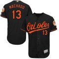 2016 Men Baltimore Orioles #13 Manny Machado Majestic Black Flexbase Authentic Collection Player Jersey