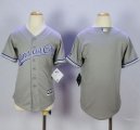 Youth Kansas City Royals Blank Grey Cool Base Stitched MLB Jersey