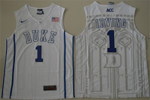Duke Blue Devils #1 Kyrie Irving White College NCAA Jersey
