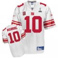 Youth New York Giants #10 Eli Manning 2012 Super Bowl XLVI white C patch