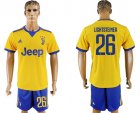 2017-18 Juventus 26 LIGHTSTEINER Away Soccer Jersey