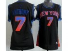 nba Women New York Knicks #7 Carmelo Anthony Black Vibe Fashion Revolution 30 Swingman Jersey