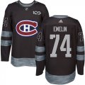 Montreal Canadiens #74 Alexei Emelin Black 1917-2017 100th Anniversary Stitched NHL Jersey