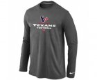 Nike Houston Texans Critical Victory Long Sleeve T-Shirt D.Grey