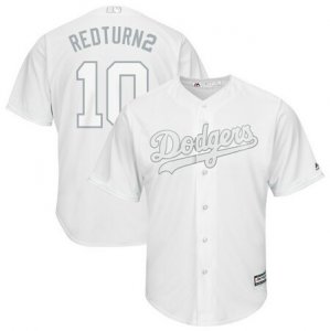 Dodgers #10 Justin Turner RedTurn2 White 2019 Players Weekend Player Jersey