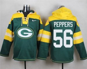 Nike Green Bay Packers #56 Julius Peppers Green Player Pullover Hoodie