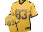 Nike Pittsburgh Steelers #83 Heath Miller Gold Jerseys(Elite Drift Fashion)