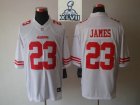 2013 Super Bowl XLVII NEW San Francisco 49ers 23 James White jerseys (Limited)