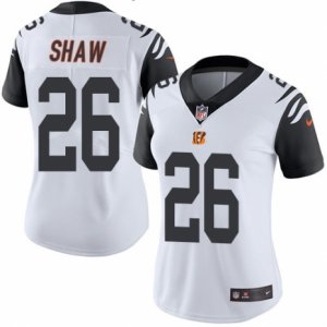 Women\'s Nike Cincinnati Bengals #26 Josh Shaw Limited White Rush NFL Jersey