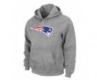 New England Patriots Logo Pullover Hoodie Grey