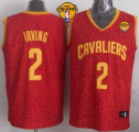 NBA Cleveland Cavaliers #2 Kyrie Irving Red Crazy Light The Finals Patch Stitched Jerseys