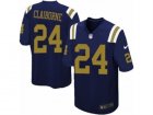 Mens Nike New York Jets #24 Morris Claiborne Limited Navy Blue Alternate NFL Jersey