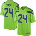 Youth Nike Seattle Seahawks #24 Marshawn Lynch Green Stitched NFL Limited Rush Jersey