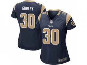 Women Nike St. Louis Rams #30 Todd Gurley Navy Blue jerseys