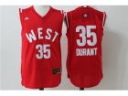 2016 NBA All Star NBA Oklahoma City Thunder #35 Kevin Durant Red Red jerseys