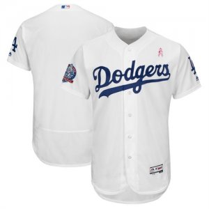 Men Los Angeles Dodgers Blank White 2018 Mother\'s Day Flexbase Jersey