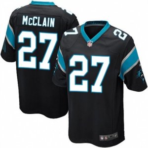 Mens Nike Carolina Panthers #27 Robert McClain Game Black Team Color NFL Jersey