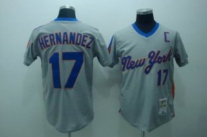 mlb new york mets #17 hernandez m&n grey